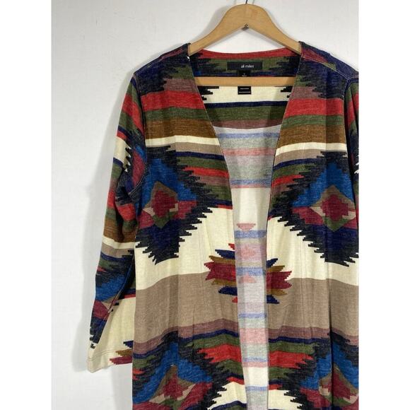 Ali Miles Cardigan Duster Sweater Size Large NEW Southwestern Navajo Cabincore - Picture 7 of 15
